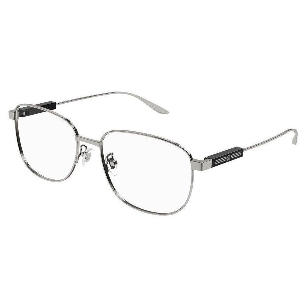 NWT Gucci GG1312O-001 Ruthenium Square 57mm Eyeglasses - Picture 2 of 5
